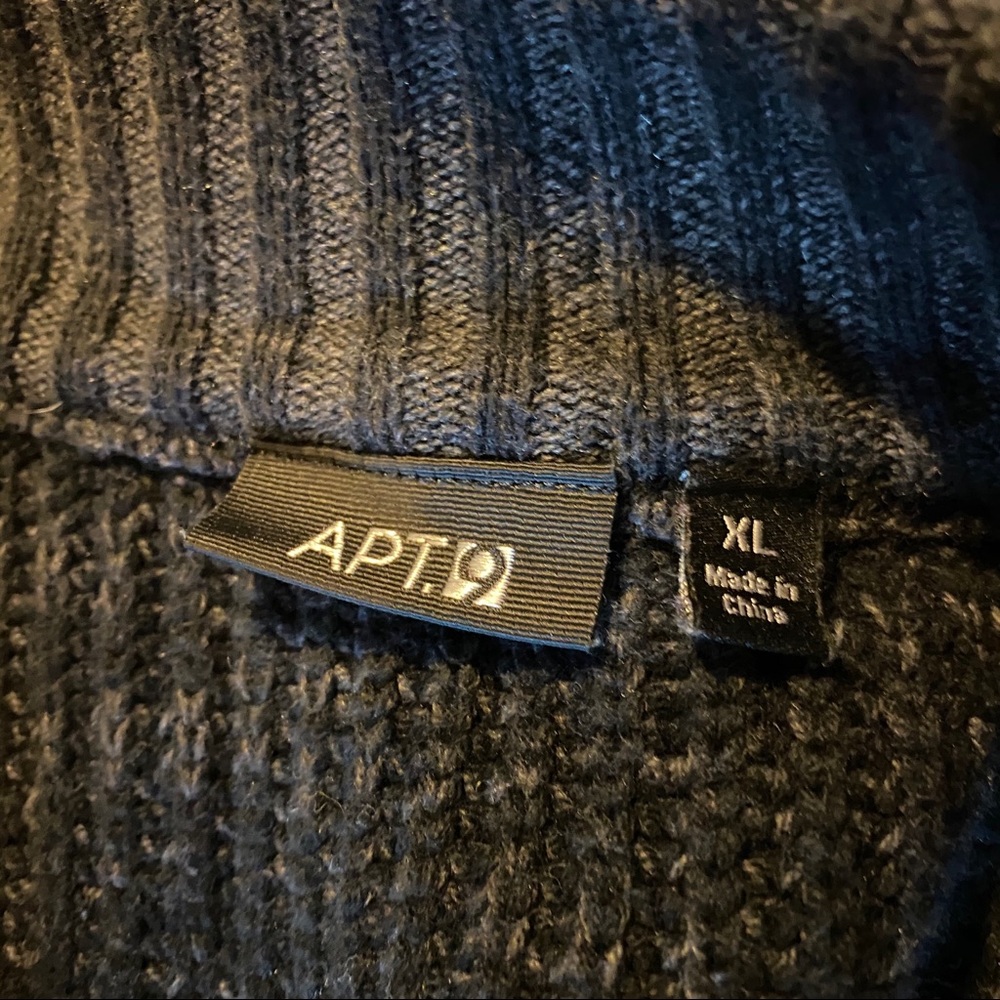 Apt. 9 Dark Grey Cozy ZIP Up Sweater XL - Picture 8 of 8